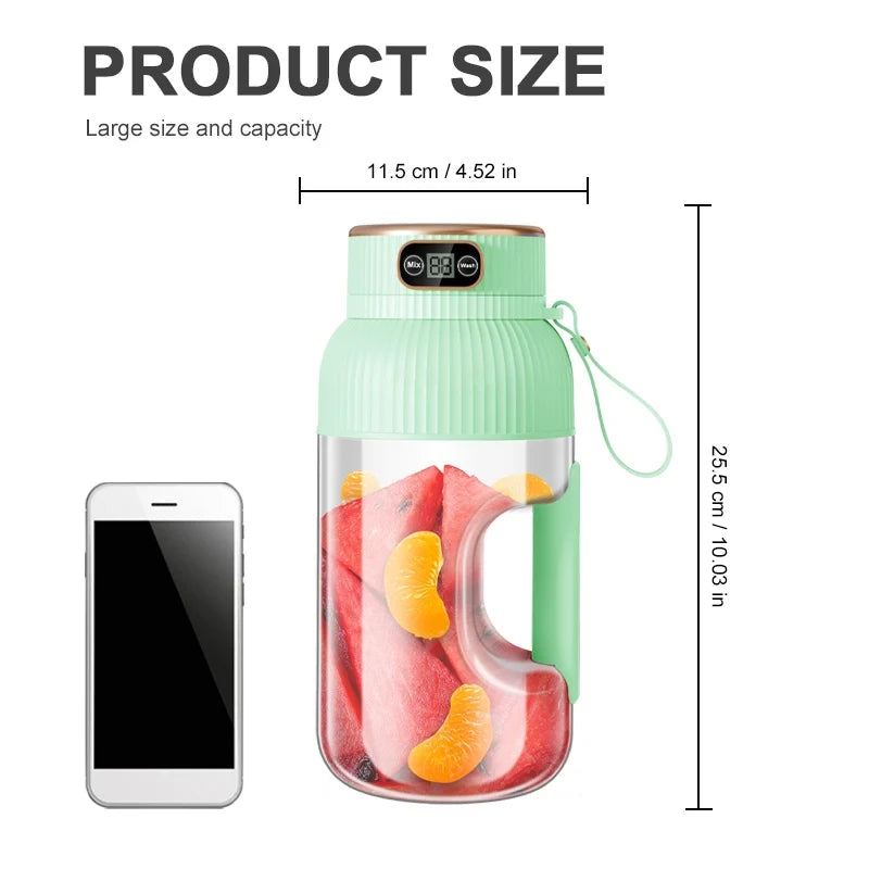 Tragbarer Mini-Mixer & Entsafter 1000ml – Akku, USB-Aufladung